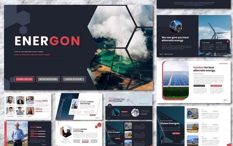 Energon - Alternatív tápegység sablon Google Slides