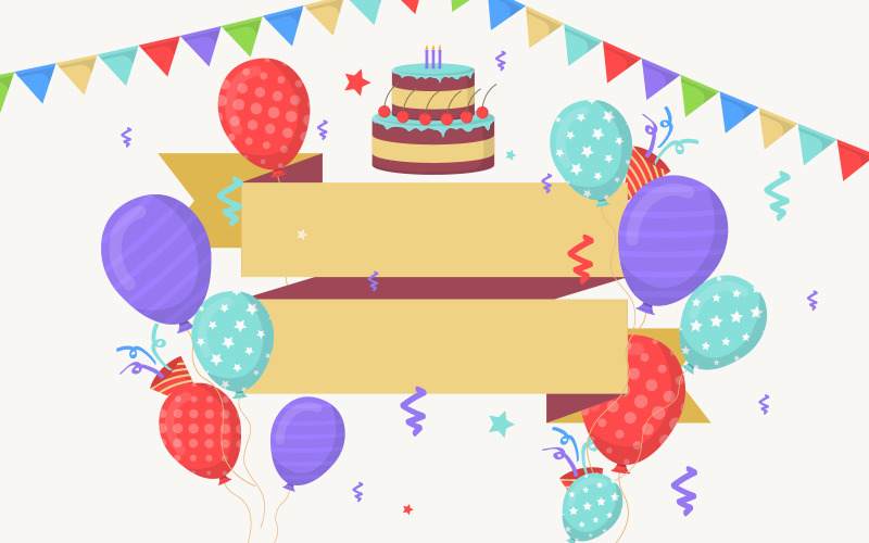 Download Background "Birthday Balloon Party Background" / Birthday Balloon Party Background - Background на тему графика happy,birthday,celebration,party,balloon,cake,banner,greeting,card,illustration,vector,celebrate,background,confetti,anniversary,template,poster,birth,day,abstract
