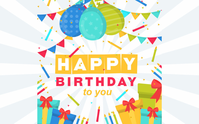 Download Background "Gift Banner Birthday Background" / Gift Banner Birthday Background - Background на тему графика happy,birthday,celebration,party,balloon,gift,banner,greeting,card,vector,illustration,background,confetti,celebrate,anniversary,design,congratulation,decoration,falling,type