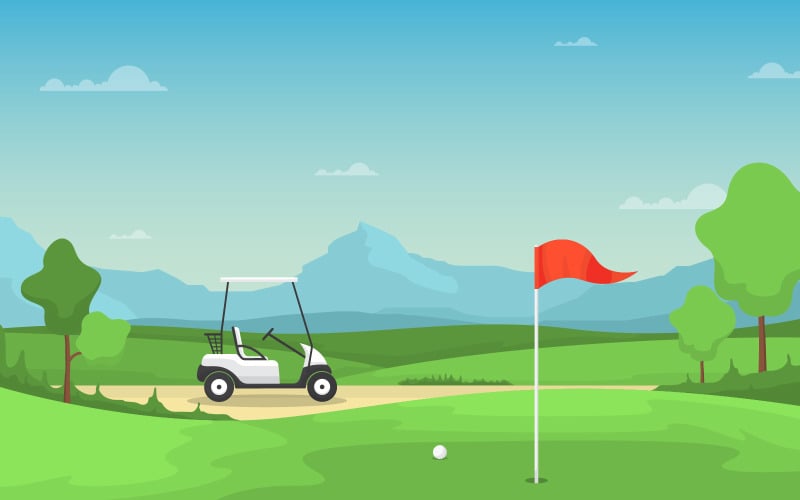 Golf kosár Sport - illusztráció
