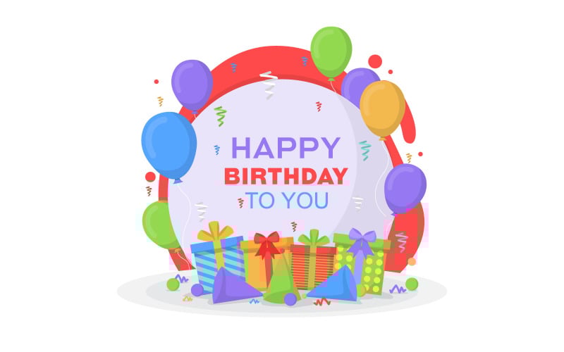 Download Background "Greeting Card Birthday Background" / Greeting Card Birthday Background - Background на тему графика happy,birthday,celebration,party,balloon,gift,banner,greeting,card,vector,illustration,background,confetti,celebrate,anniversary,design,congratulation,decoration,falling,type