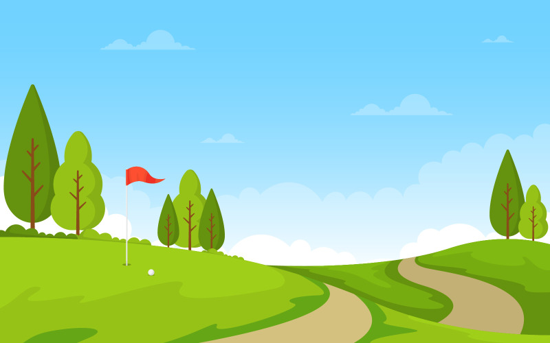 Paesaggio del campo sportivo - illustrazione