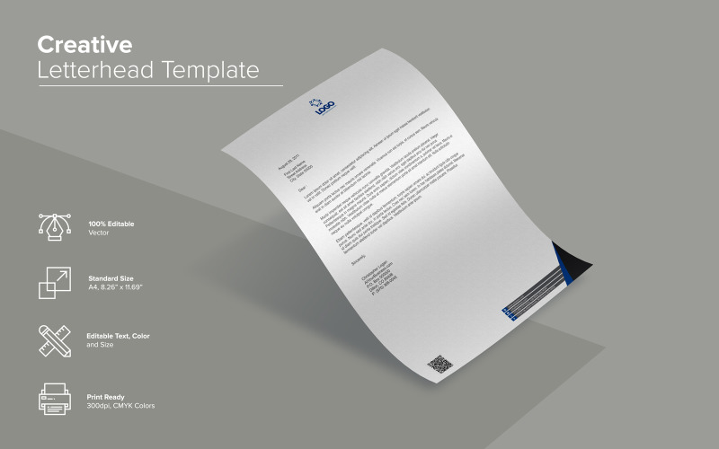 Corporate Letterhead Design - Vorlage für Unternehmensidentität