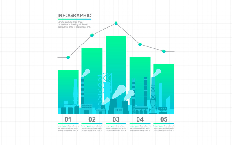 Diagramm Statistical Factory Infografik-Elemente