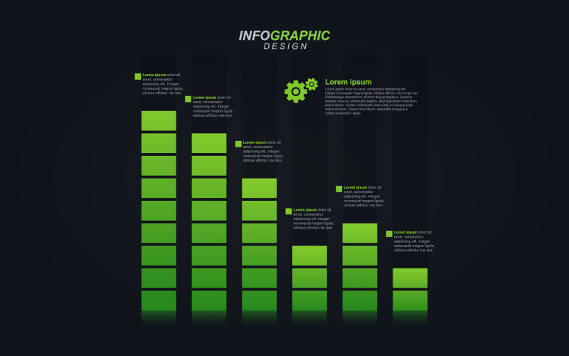 Elementos de infográfico de dados de pressão econômica