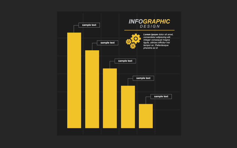 Éléments d'infographie graphique financier de données