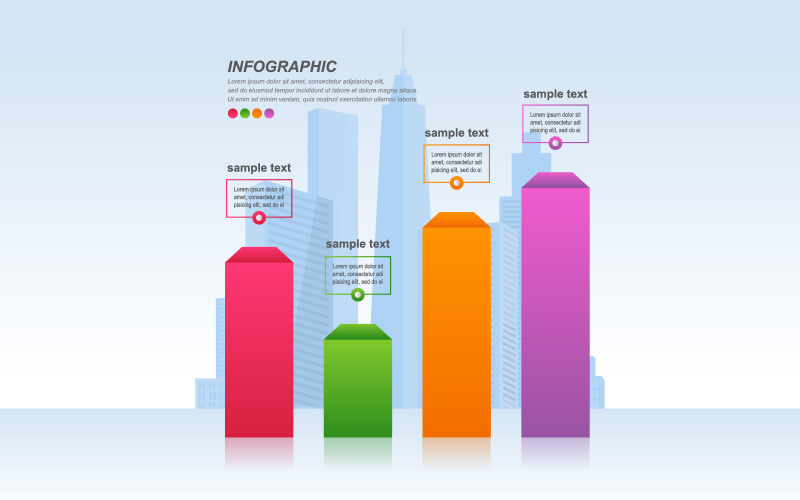 Gazdasági helyreállított grafikon infographic elemek