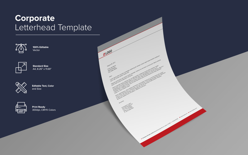Download Фирменный стиль "Letterhead Design - Corporate Identity Template" / Letterhead Design - Corporate Identity Template - Фирменный стиль на тему графика corporate,letterhead,clean,creative,design,elegant,print,professional,simple,stylish,unique,modern,printing,layout,template,business,vector,logo,illustration,graphic