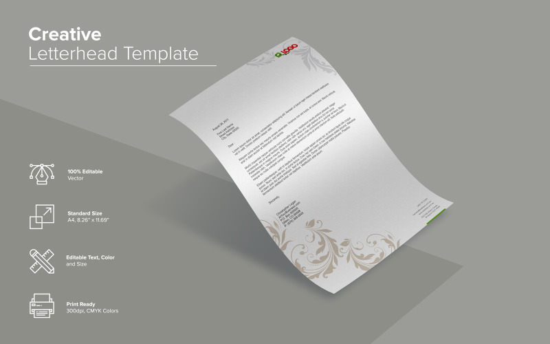 Download Фирменный стиль "Letterhead Design - Corporate Identity Template" / Letterhead Design - Corporate Identity Template - Фирменный стиль на тему графика corporate,letterhead,clean,creative,design,elegant,print,professional,simple,stylish,unique,modern,printing,layout,template,business,vector,logo,illustration,graphic