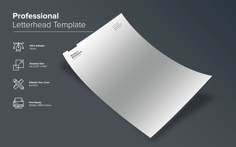 Download Фирменный стиль "Professional Letterhead Design - Corporate Identity Template" / Professional Letterhead Design - Corporate Identity Template - Фирменный стиль на тему графика corporate,letterhead,clean,creative,design,elegant,print,professional,simple,stylish,unique,modern,printing,layout,template,business,vector,logo,illustration,graphic