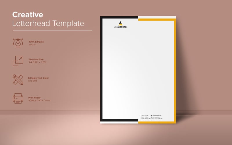 Download Фирменный стиль "Professional Letterhead Design - Corporate Identity Template" / Professional Letterhead Design - Corporate Identity Template - Фирменный стиль на тему графика corporate,letterhead,clean,creative,design,elegant,print,professional,simple,stylish,unique,modern,printing,layout,template,business,vector,logo,illustration,graphic