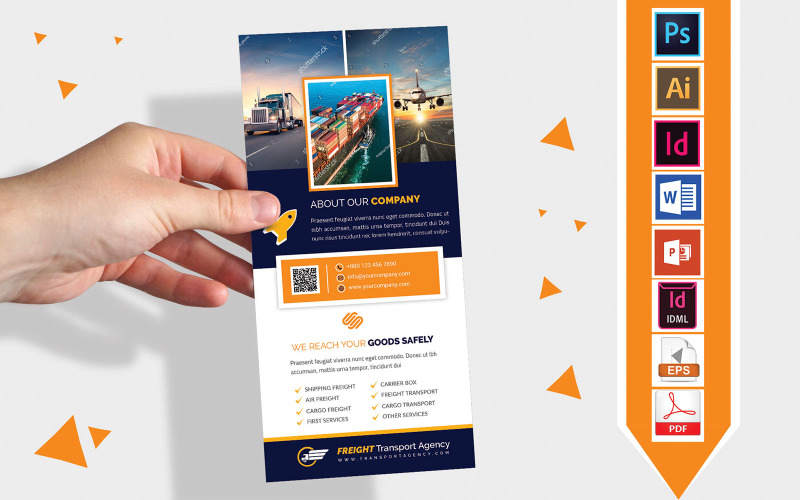 Rack Card | Agência de transporte de carga DL Flyer Vol-02