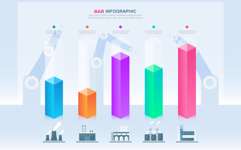 Sávdiagram infographic elemek