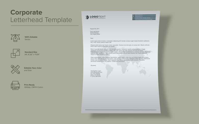 Download Фирменный стиль "Elegant Letterhead Design - Corporate Identity Template" / Elegant Letterhead Design - Corporate Identity Template - Фирменный стиль на тему графика corporate,letterhead,clean,creative,design,elegant,print,professional,simple,stylish,unique,modern,printing,layout,template,business,vector,logo,illustration,graphic