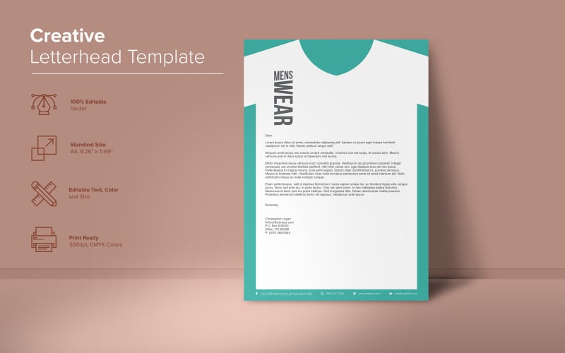 Download Фирменный стиль "Letterhead Design - Corporate Identity Template" / Letterhead Design - Corporate Identity Template - Фирменный стиль на тему графика corporate,letterhead,clean,creative,design,elegant,print,professional,simple,stylish,unique,modern,printing,layout,template,business,vector,logo,illustration,graphic