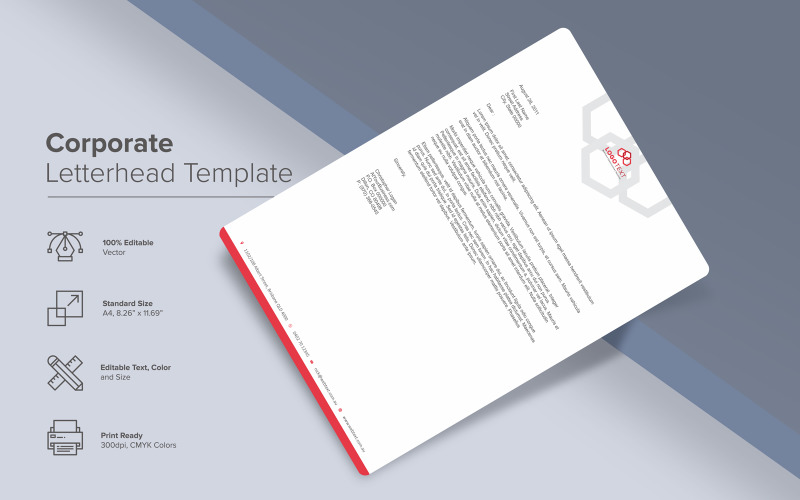 Download Фирменный стиль "Letterhead Design - Corporate Identity Template" / Letterhead Design - Corporate Identity Template - Фирменный стиль на тему графика corporate,letterhead,clean,creative,design,elegant,print,professional,simple,stylish,unique,modern,printing,layout,template,business,vector,logo,illustration,graphic