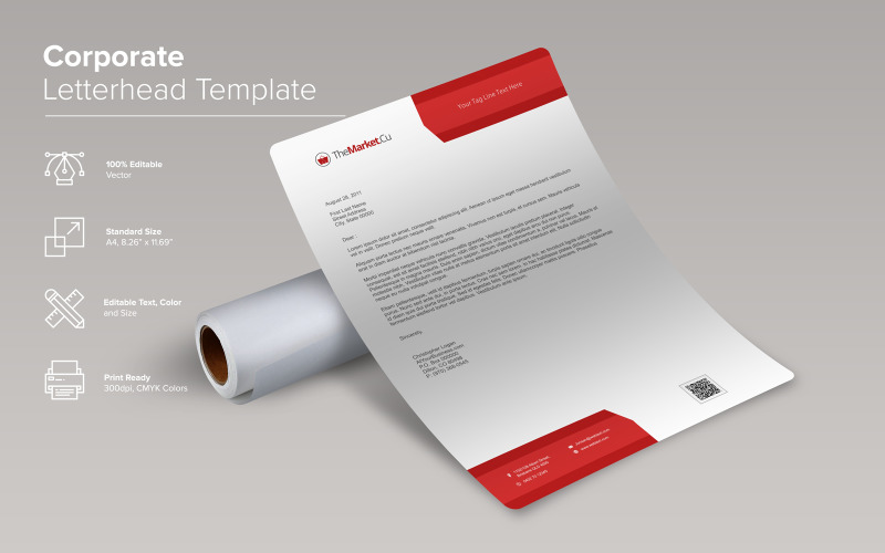 Download Фирменный стиль "Modern Letterhead Design - Corporate Identity Template" / Modern Letterhead Design - Corporate Identity Template - Фирменный стиль на тему графика corporate,letterhead,clean,creative,design,elegant,print,professional,simple,stylish,unique,modern,printing,layout,template,business,vector,logo,illustration,graphic