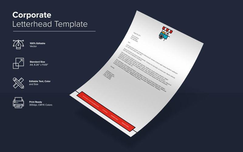 Download Фирменный стиль "Modern Letterhead Design - Corporate Identity Template" / Modern Letterhead Design - Corporate Identity Template - Фирменный стиль на тему графика corporate,letterhead,clean,creative,design,elegant,print,professional,simple,stylish,unique,modern,printing,layout,template,business,vector,logo,illustration,graphic