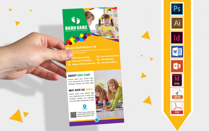 Download Фирменный стиль "Rack Card | Baby Care DL Flyer Vol-03 - Corporate Identity Template" / Rack Card | Baby Care DL Flyer Vol-03 - Corporate Identity Template - Фирменный стиль на тему графика dl,dl flyer,baby care dl flyer,child care dl flyer,baby,child,baby care,child care,flyer,psd,eps,indesign,ms word,ms powerpoint,idml,vector eps,baby flyer,child flyer,poster,baby care flyer