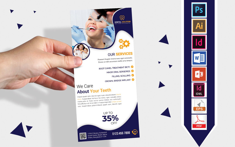 Download Фирменный стиль "Rack Card | Dental DL Flyer Vol-01 - Corporate Identity Template" / Rack Card | Dental DL Flyer Vol-01 - Corporate Identity Template - Фирменный стиль на тему графика dl,dl flyer,rack card,dental dl flyer,dental rack card,dental,doctor,medical,medicine,pharmacy,dental flyer,dental doctor,dental hospital,dental care flyer,flyer,doctor flyer,corporate flyer,