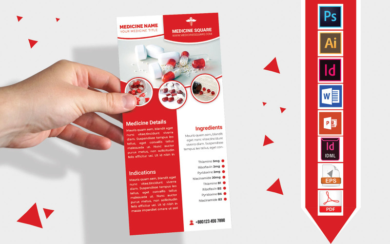 Download Фирменный стиль "Rack Card | Medicine Promotional DL Flyer Vol-03 - Corporate Identity Template" / Rack Card | Medicine Promotional DL Flyer Vol-03 - Corporate Identity Template - Фирменный стиль на тему графика dl,dl flyer,medicine dl flyer,medicine,pharmacy,pharmaceuticals,medicine flyer,flyer,poster,psd flyer,eps flyer,vector flyer,indesign flyer,doc file,doc flyer,ms word,ms word flyer,pdf flyer,