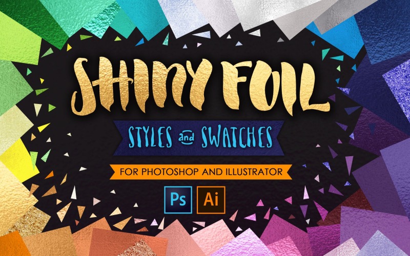 Shiny Glitter Foils для PS + Ai UPDATE - шаблон фирменного стиля
