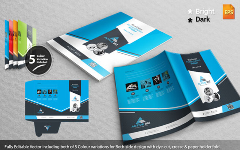 Download Фирменный стиль "Active Biz Presentation Folder - Corporate Identity Template" / Active Biz Presentation Folder - Corporate Identity Template - Фирменный стиль на тему графика abstract,art,artistic,blue,green,red,orange,colorful,computer,corporate,creative,graphics,id,id kit,identity,internet,modern,official,presentation,folder