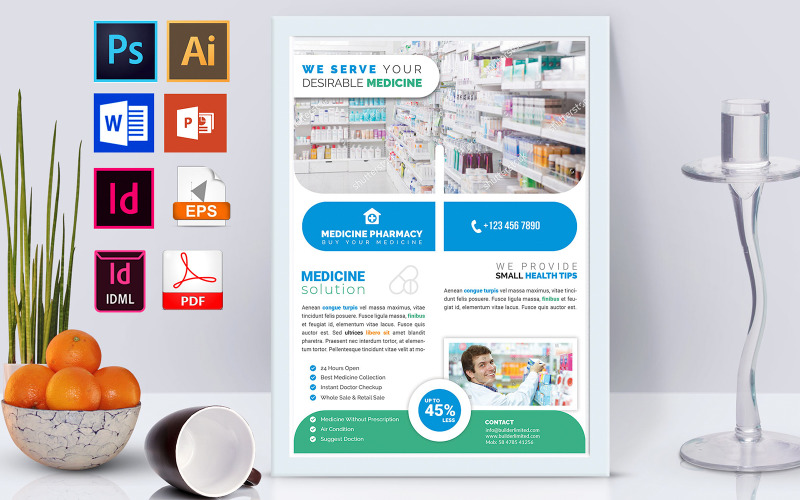 Afiş | Pharmacy Shop Vol-03 - Kurumsal Kimlik Şablonu