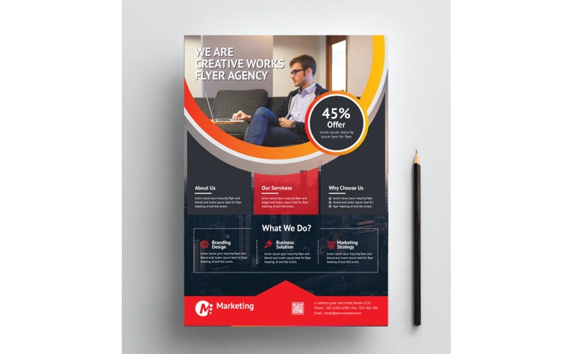 Download Фирменный стиль "Business Flyer - Corporate Identity Template" / Business Flyer - Corporate Identity Template - Фирменный стиль на тему графика ad,advert,advertisement,blue,business,clean,corporate,flyer,flyers,green,magazine,modern,orange,purple,template