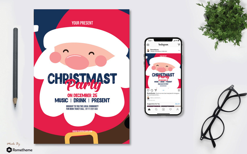 Download Фирменный стиль "Christmas Party - Flyer AS - Corporate Identity Template" / Christmas Party - Flyer AS - Corporate Identity Template - Фирменный стиль на тему графика ads,banner,brochure,christmast,creative,design,discount,event,festival,flyer,market,marketing,minimalist,modern,navy,party,print,professional,promotion,property