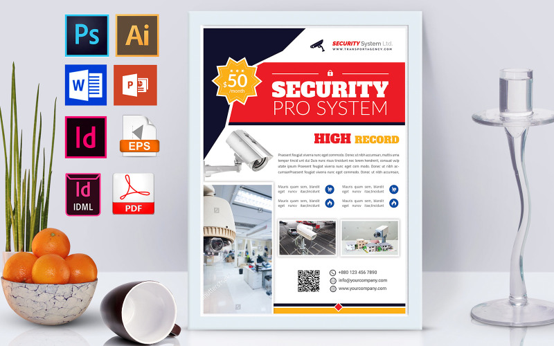 Плакат | Система безпеки Vol-03 - Шаблон фірмового стилю