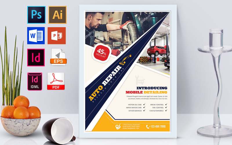 Download Фирменный стиль "Poster | Car &amp; Auto Repair Vol-03 - Corporate Identity Template" / Poster | Car &amp; Auto Repair Vol-03 - Corporate Identity Template - Фирменный стиль на тему графика car,autor,car repair,car repair flyer,car repair poster,auto repaire,auto repair flyer,auto repair poster,automobile,automobile service,automobile service flyer,automobile service poster,car 