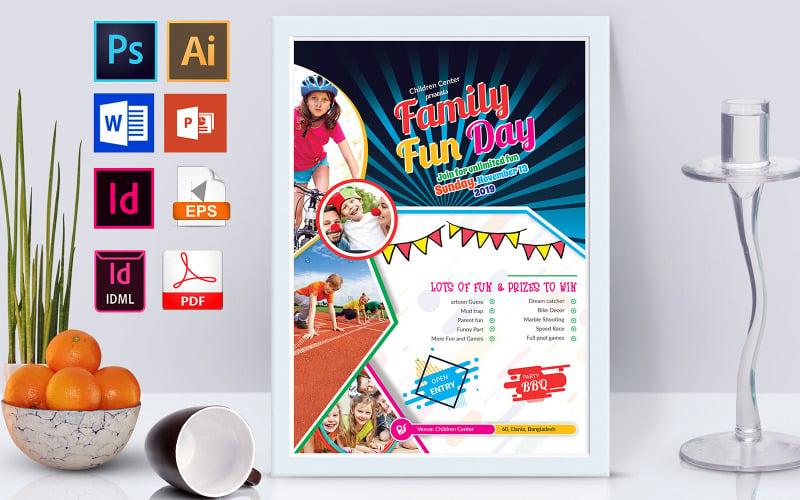 Poster | Family Fun Day Vol-02 - Modello di identità aziendale