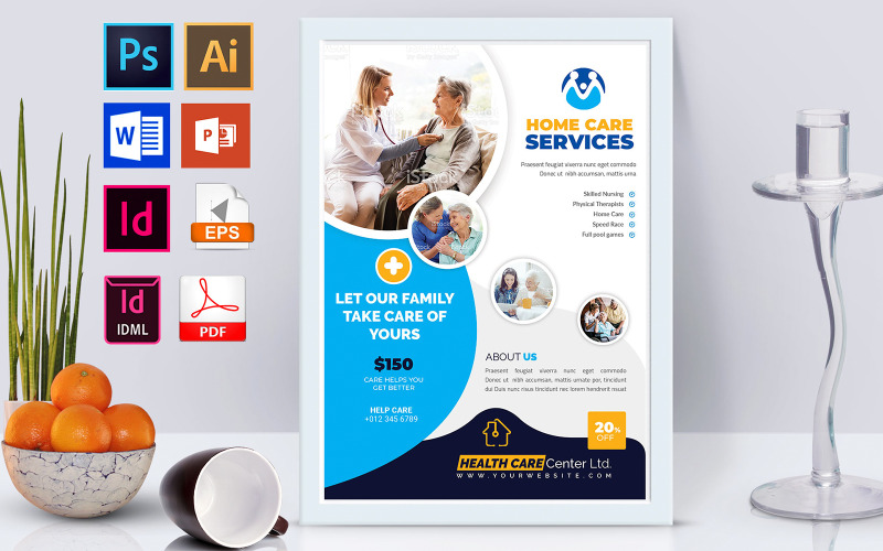 Download Фирменный стиль "Poster | Home Doctor Care Vol-02 - Corporate Identity Template" / Poster | Home Doctor Care Vol-02 - Corporate Identity Template - Фирменный стиль на тему графика home,home care,home doctor,home dental doctor,home care service,home doctor service,old service,home care flyer,home care poster,home care service poster,old care,child care,mother care,baby 