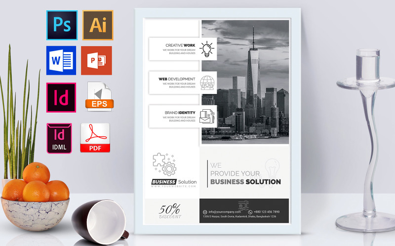 Download Фирменный стиль "Poster | Minimal Business Vol-03 - Corporate Identity Template" / Poster | Minimal Business Vol-03 - Corporate Identity Template - Фирменный стиль на тему графика minimal design,minimal flyer,minimal poster,minimal business flyer,minimal business poster,black and white design,corporate minimal design,corporate minimal flyer,dl flyer,rack card flyer,rac