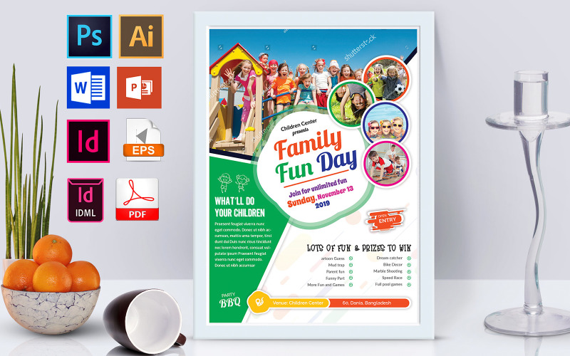Poszter | Family Fun Day Vol-03 - Vállalati-azonosság sablon