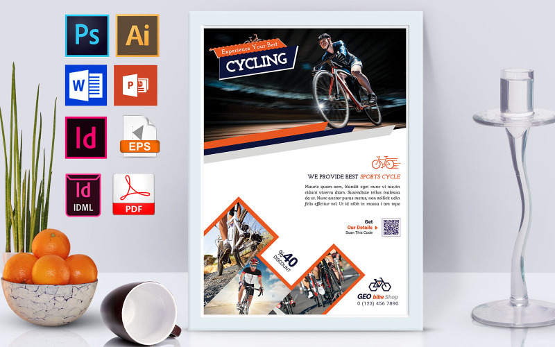 Affiche | Cycle Shop Vol-01 - Modèle d'identité d'entreprise
