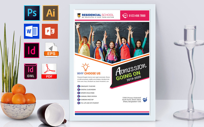 Affiche | School Vol-03 - Modèle d'identité d'entreprise
