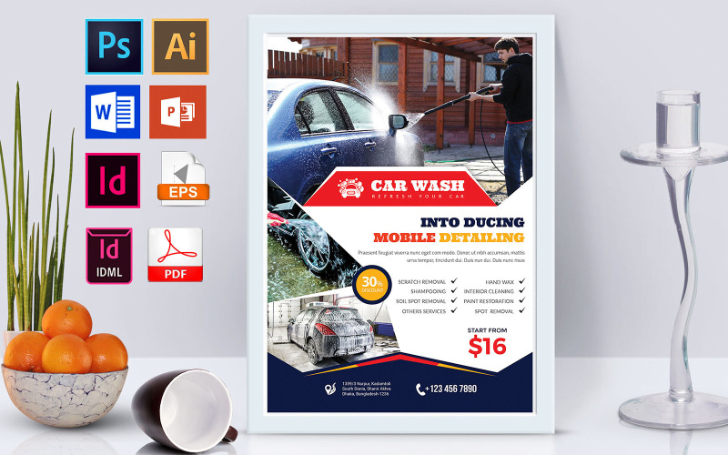 Плакат | Car Wash Vol-08 - Шаблон фирменного стиля
