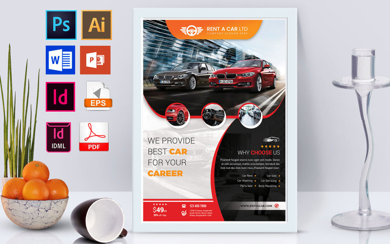 Плакат | Rent A Car Vol-05 - Шаблон фирменного стиля