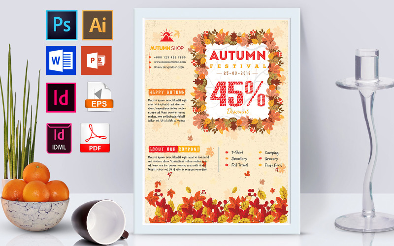 Download Фирменный стиль "Poster | Autumn Fall Sale Vol-02 - Corporate Identity Template" / Poster | Autumn Fall Sale Vol-02 - Corporate Identity Template - Фирменный стиль на тему графика autumn,fall,autumn sale,fall sale,autumn fall sale,flyer,poster,psd,ai,indd,eps,pdf,autumn fall sale poster,psd poster,free download