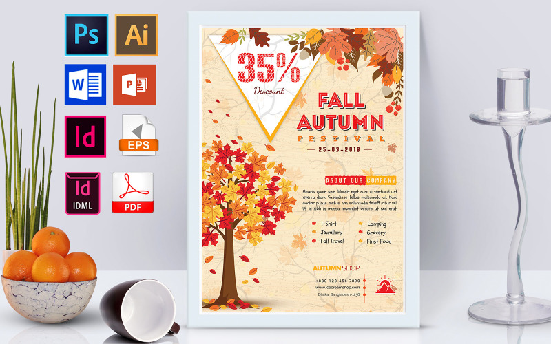 Download Фирменный стиль "Poster | Autumn Fall Sale Vol-03 - Corporate Identity Template" / Poster | Autumn Fall Sale Vol-03 - Corporate Identity Template - Фирменный стиль на тему графика autumn,fall,autumn sale,fall sale,autumn fall sale,flyer,poster,psd,ai,indd,eps,pdf,autumn fall sale poster,psd poster,free download
