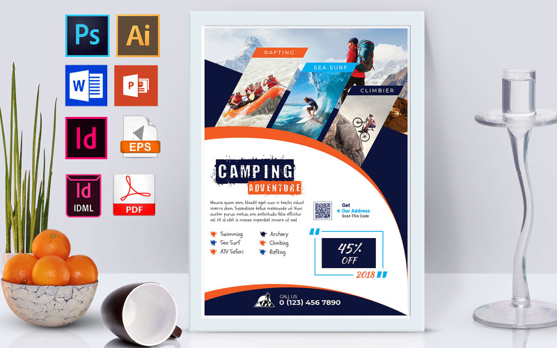 Download Фирменный стиль "Poster | Camping Adventure Vol-03 - Corporate Identity Template" / Poster | Camping Adventure Vol-03 - Corporate Identity Template - Фирменный стиль на тему графика camp,camping adventure,tour,travel,travel camp,hill camp,surfing camp,jumping,camp flyer,camp poster,camping flyer,camping poster,camping adventure flyer,camping adventure poster,mountain cam