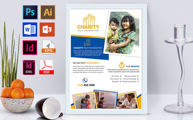 Download Фирменный стиль "Poster | Charity Donation Vol-02 - Corporate Identity Template" / Poster | Charity Donation Vol-02 - Corporate Identity Template - Фирменный стиль на тему графика charity,charity donation,charity people,kids people,child donation,old donation,measure people donation,donate for poor people,donate flyer,donate us flyer,donation flyer,charity flyer,poor p