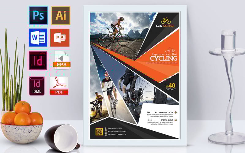 Download Фирменный стиль "Poster | Cycle Shop Vol-03 - Corporate Identity Template" / Poster | Cycle Shop Vol-03 - Corporate Identity Template - Фирменный стиль на тему графика cycle shop,cycle,sports cycle,auto cycle,bicycle,motor cycle,cycle shop flyer,cycle shop poster,bicycle shop flyer,bicycle shop poster,motor cycle shop flyer,motor cycle shop poster,adventure