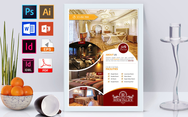 Download Фирменный стиль "Poster | Hotel Vol-03 - Corporate Identity Template" / Poster | Hotel Vol-03 - Corporate Identity Template - Фирменный стиль на тему графика hotel,restaurant,5 star hotel,3 star hotel,2 star hotel,normal hotel,hotel flyer,restaurant flyer,hotel business,couple room,hotel room,hotel details,travel hotel,tours hotel,tours flyer,trav