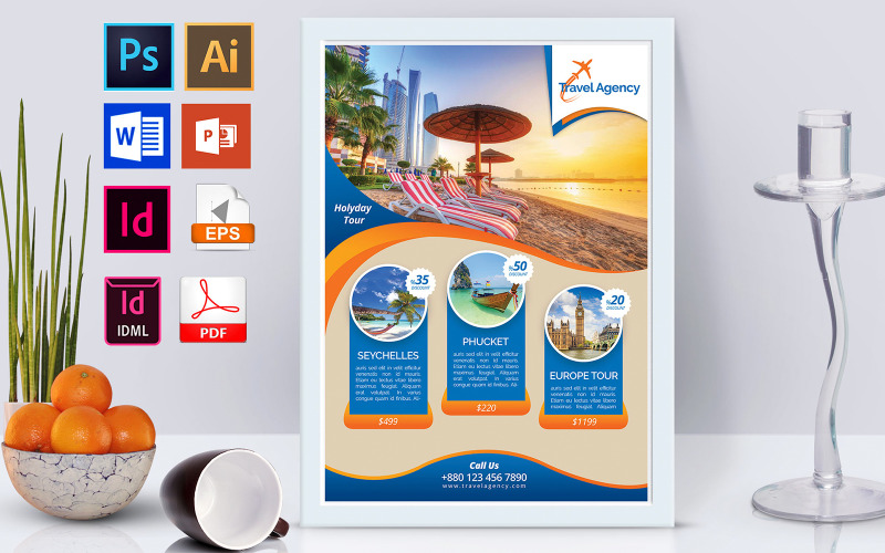 Download Фирменный стиль "Poster | Travel Agency Vol-01 - Corporate Identity Template" / Poster | Travel Agency Vol-01 - Corporate Identity Template - Фирменный стиль на тему графика business travel,tavel,travel agency,tour,tourist,tourist place,travel in thailand,thailand tour,japan tour,travel in dubai,seychelles,travel in seychelles,seychelles tour,bhutan tour,air tour