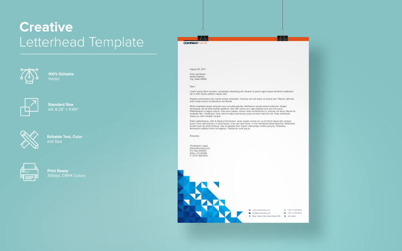 Download Фирменный стиль "Letterhead Design - Corporate Identity Template" / Letterhead Design - Corporate Identity Template - Фирменный стиль на тему графика corporate,letterhead,clean,creative,design,elegant,print,professional,simple,stylish,unique,modern,printing,layout,template,business,vector,logo,illustration,graphic