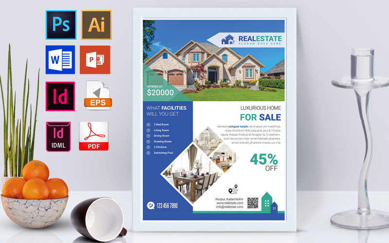 Download Фирменный стиль "Poster | Real Estate Vol-03 - Corporate Identity Template" / Poster | Real Estate Vol-03 - Corporate Identity Template - Фирменный стиль на тему графика home,property,rent,land,house,real estate,building,house plan,home flyer,property flyer,house flyer,real estate flyer,building flyer,rent flyer,home rent flyer,land flyer,land rent flyer,reve