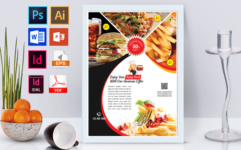 Download Фирменный стиль "Poster | Restaurant Vol-01 - Corporate Identity Template" / Poster | Restaurant Vol-01 - Corporate Identity Template - Фирменный стиль на тему графика hotel,restaurant,coffee shop,pizza,hotel flyer,restaurant flyer,coffee shop flyer,pizza flyer,burger flyer,food,food flyer,food restaurant,cold coffee,cheese burger,hot dog,business flyer,foo